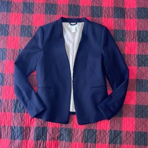 H&M navy open front blazer EUC